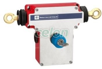 Dual Emergency Stop Rope Pull Switch, Automatizari Industriale, Echipamente de securitate, Comutatori declansare urgenta, semnalizare avarie, Telemecanique