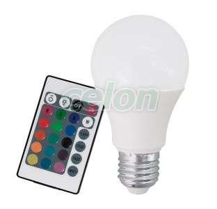 Bec Led Forma Clasica 1x7.5W E27 RGB - Eglo, Surse de Lumina, Lampi si tuburi cu LED, Becuri LED forma clasica, Eglo