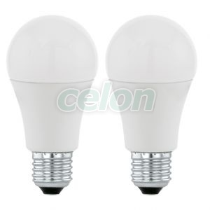 Bec Led Forma Clasica 2x10W E27 Alb Cald 3000k - Eglo, Surse de Lumina, Lampi si tuburi cu LED, Becuri LED forma clasica, Eglo