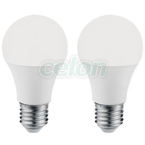 Bec Led Forma Clasica 2x10W E27 Alb 4000k - Eglo, Surse de Lumina, Lampi si tuburi cu LED, Becuri LED forma clasica, Eglo