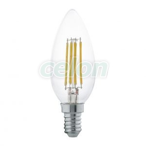 Bec Led Forma Lumanare 1x4W E14 Alb Cald 2700k - Eglo, Surse de Lumina, Lampi si tuburi cu LED, Becuri LED forma lumanare, Eglo