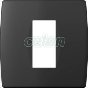 SOFT Matt fekete 1 modulos keret OS10SB Tem, Kapcsolók - Konnektorok, Modul kapcsolócsalád - Tem, SOF díszítőkeretek, Tem