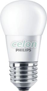 Bec Led Sferic CorePro LED lustre FR P45 5.5 40W 2700K 470lm E27 15.000h Philips, Surse de Lumina, Lampi si tuburi cu LED, Becuri LED sferic, Philips