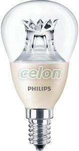 LED kisgömb izzó MASTER LED lustre P48 CL DimTone 6 40W 2700K 470lm E14 25.000h Philips, Fényforrások, LED fényforrások és fénycsövek, LED kisgömb izzók, Philips
