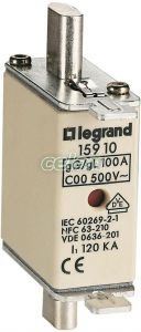Legrand Késes 00 Gg 100A Betét 016345-Legrand, Energiaelosztás és szerelés, Biztosítók és tartozékaik, Késes biztosítók, Legrand