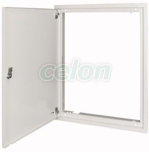 Flush-Mounting Trim Ring With Sheet Steel Door And Locking Rotary Lever For 3-Component System, W = 400 Mm, H = 460 Mm Bp-U-3S-400/4-P 119093-Eaton, Alte Produse, Eaton, Automatizări, Eaton