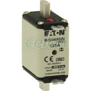 Nh Fuse 125Amp 690V Gg Size 00 125NHG00BI-690-Eaton, Alte Produse, Eaton, Siguranțe fuzibile, Eaton