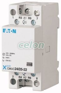 installációs kontaktor, 4z, 25A, 24V AC/DC CMUC24/25-40 -Eaton, Moduláris készülékek, Installációs kontaktorok, Eaton