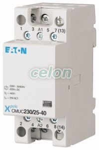 installációs kontaktor, 3z+1ny, 25A, 230V AC/DC CMUC230/25-31 -Eaton, Moduláris készülékek, Installációs kontaktorok, Eaton