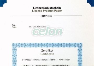 Lizenzproduktschein 40 Punkte . LIC-OPT-1ST-LEVEL -Eaton, Alte Produse, Eaton, Automatizări, Eaton