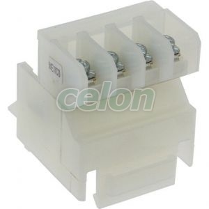 Depluggable Terminal Block, 600V, 30A, 4-Pole, White 15188-4-Eaton, Alte Produse, Eaton, Siguranțe fuzibile, Eaton