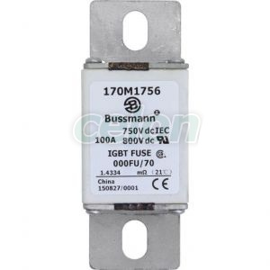 High Speed Fuse, 690V, 100A, 000 170M1756-Eaton, Alte Produse, Eaton, Siguranțe fuzibile, Eaton