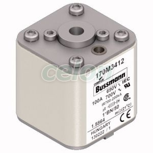 High Speed Fuse, 690V, 100A, 1* 170M3412-Eaton, Alte Produse, Eaton, Siguranțe fuzibile, Eaton