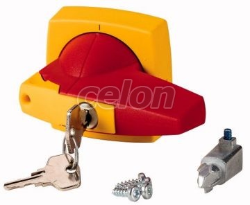 Forgatókar, D típus, hengerzárral,piros/sárga,6mm K2SDR/C -Eaton, Egyéb termékek, Eaton, Kapcsolókészülékek, Eaton