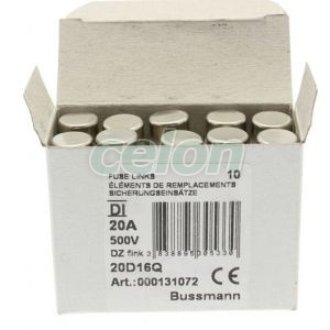 Fuse Dz 500V Ac 20A Di/E16 20D16Q-Eaton, Alte Produse, Eaton, Siguranțe fuzibile, Eaton