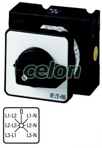 Voltmérő átkapcsoló 32A beépíthető T3-3-8007/E -Eaton, Egyéb termékek, Eaton, Kapcsolókészülékek, Eaton