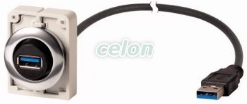 Mounting Socket Usb 3.0 A/A + Cable 0.3 M M30C-Fusb-30 187083-Eaton, Alte Produse, Eaton, Întrerupătoare și separatoare de protecție, Eaton