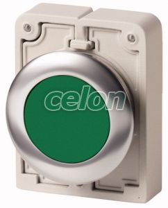 Pushbutton, Flushed, Stay-Put, Stainless Steel Ring, Green M30I-Fdr-G 188095-Eaton, Alte Produse, Eaton, Întrerupătoare și separatoare de protecție, Eaton