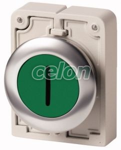 Pushbutton, Flushed, Spring-Return, Stainless Steel Ring, Green I M30I-Fd-G-X1 188100-Eaton, Alte Produse, Eaton, Întrerupătoare și separatoare de protecție, Eaton