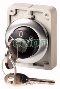 Key-Operated Actuator, 3 Positions (I-0-Ii), Stay-Put, Stainless Steel Ring, Ronis 455, 60° M30I-Fwrs3-Rs 188145-Eaton, Alte Produse, Eaton, Întrerupătoare și separatoare de protecție, Eaton