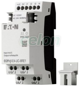 Expansion Module For Easye4, 12/24V Dc, 24V Ac, 4 Inputs, 4 Relay Outputs Easy-E4-Uc-8Re1 197217-Eaton, Alte Produse, Eaton, Automatizări, Eaton