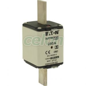 Nh Fuse 250A 690V Gg Size 2 250NHG2BI-690-Eaton, Alte Produse, Eaton, Siguranțe fuzibile, Eaton