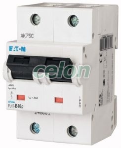 Siguranta automata PLHT-B40/2 40A 15-25Ka 2P-Eaton, Aparataje modulare, Sigurante automate, Eaton