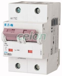 Siguranta automata PLHT-C32/2 32A 15-25Ka 2P-Eaton, Aparataje modulare, Sigurante automate, Eaton
