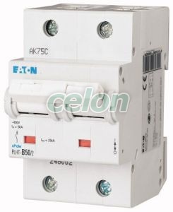 Siguranta automata PLHT-C50/2 50A 15-25Ka 2P-Eaton, Aparataje modulare, Sigurante automate, Eaton
