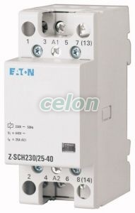 Installációs kontaktor, 2z+2ny, 25A (AC1), 230V AC Z-SCH230/25-22 -Eaton, Moduláris készülékek, Installációs kontaktorok, Eaton
