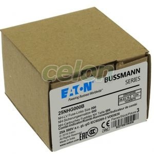 Nh000 Fuse-Link 25A 500V Gl/Gg NH FUSE 25A 500V GL/GG SIZE 000 -Eaton, Alte Produse, Eaton, Siguranțe fuzibile, Eaton