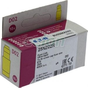 Fuse Gr 400V Ac 25A D02/E18 25NZ02R-Eaton, Alte Produse, Eaton, Siguranțe fuzibile, Eaton