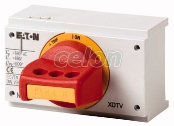 Rotary Handle Red-Yellow Lockable On Han NZM2-XDTVR -Eaton, Alte Produse, Eaton, Întrerupătoare și separatoare de protecție, Eaton