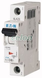 Siguranta automata PL7-B40/1 40A 1P-Eaton, Aparataje modulare, Sigurante automate, Eaton