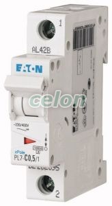 Siguranta automata PL7-C0.5/1 0.5A 10Ka 1P-Eaton, Aparataje modulare, Sigurante automate, Eaton