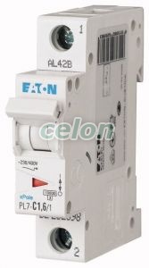 Siguranta automata PL7-C1.6/1 1.6A 1P-Eaton, Aparataje modulare, Sigurante automate, Eaton