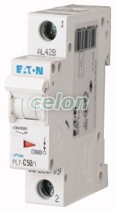 Siguranta automata PL7-C50/1 50A 10Ka 1P-Eaton, Aparataje modulare, Sigurante automate, Eaton