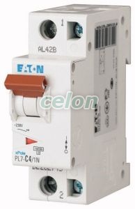 Siguranta automata PL7-C4/1N 4A 10Ka 1P+N-Eaton, Aparataje modulare, Sigurante automate, Eaton