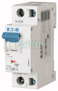 Siguranta automata PL7-C20/1N 20A 10Ka 1P+N-Eaton, Aparataje modulare, Sigurante automate, Eaton