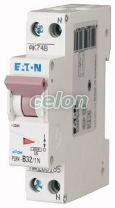 Siguranta automata PLN4-C32/1N 32A 1P+N 4.5kA-Eaton, Aparataje modulare, Sigurante automate, Eaton