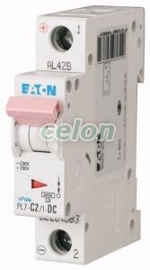 Siguranta automata PL7-C2/1-DC 2A 6Ka 1P-Eaton, Aparataje modulare, Sigurante automate, Eaton
