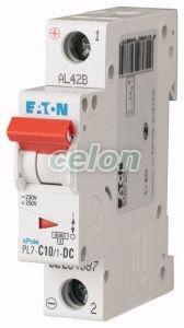 Siguranta automata PL7-C10/1-DC 10A 6Ka 1P-Eaton, Aparataje modulare, Sigurante automate, Eaton