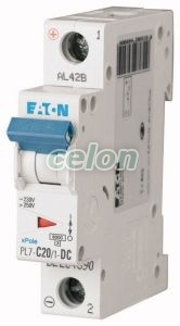 Siguranta automata PL7-C20/1-DC 20A 6Ka 1P-Eaton, Aparataje modulare, Sigurante automate, Eaton