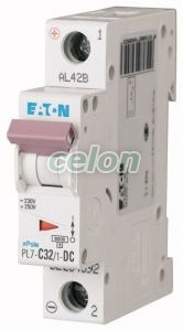 Siguranta automata PL7-C32/1-DC 32A 6Ka 1P-Eaton, Aparataje modulare, Sigurante automate, Eaton
