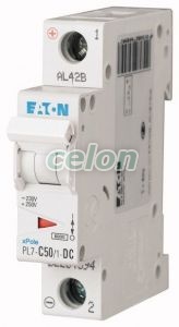 Siguranta automata PL7-C50/1-DC 50A 6Ka 1P-Eaton, Aparataje modulare, Sigurante automate, Eaton
