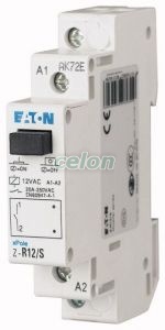 Installációs relé 1z, 20A (AC1), 12V AC vezérlés Z-R12/S -Eaton, Moduláris készülékek, Impulzusrelék, relék, Eaton
