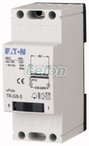 csengő transzformátor+kapcs., 230V/8V AC (1A), 8VA TR-G/8-S -Eaton, Moduláris készülékek, Sorolható transzformátorok, Eaton