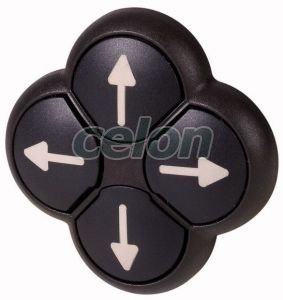 4-Way Push-Button, Without Interlocked, Spring-Return, Inscription, Black 286337-Eaton, Alte Produse, Eaton, Întrerupătoare și separatoare de protecție, Eaton