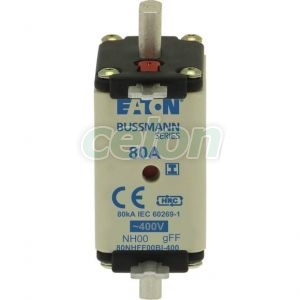 80Amp 400V Ac Gff 00 Nh Fuse 80NHFF00BI-400-Eaton, Alte Produse, Eaton, Siguranțe fuzibile, Eaton