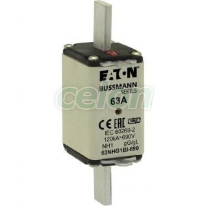 Nh Fuse 63A 690V Gg Size 1 63NHG1BI-690-Eaton, Egyéb termékek, Eaton, Olvadóbiztosítékok, Eaton